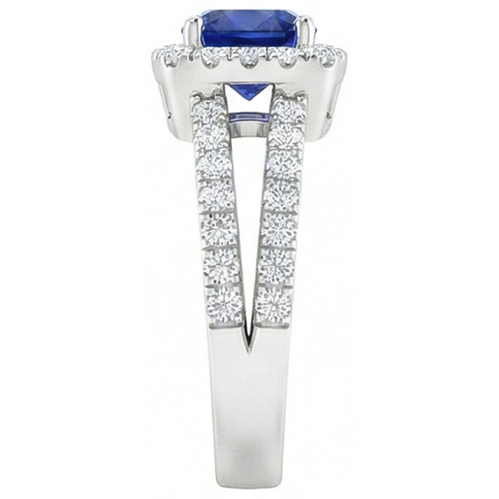 echter round diamant 4.50Karat ring Draufsicht
