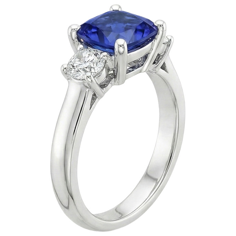 echter round diamant 3.25Karat ring Profilansicht
