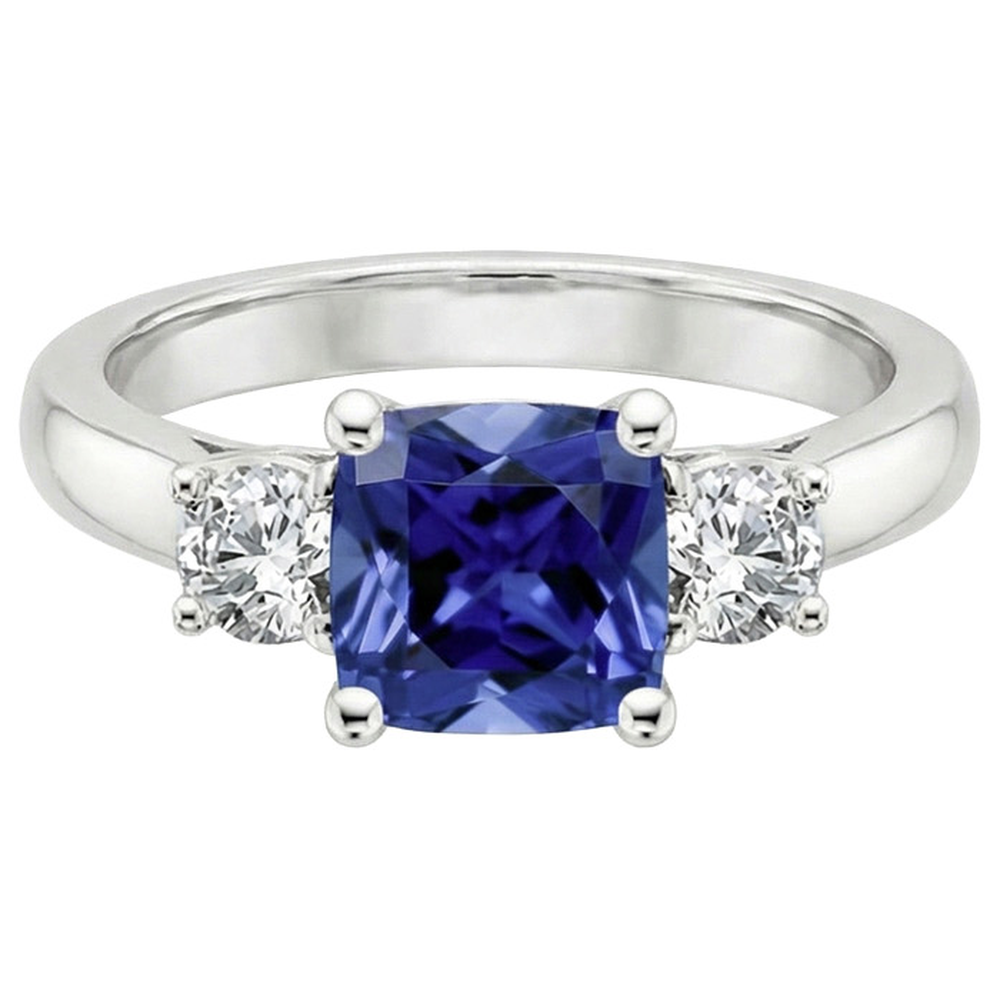 echter round diamant 3.25Karat ring Draufsicht