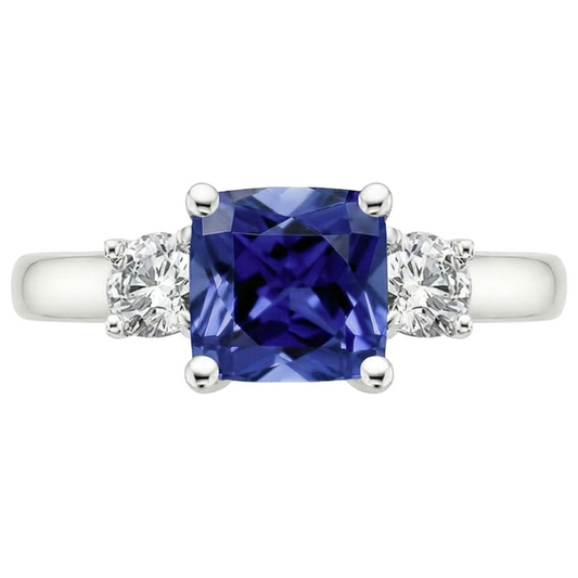 echter round diamant 3.25Karat ring Seitenansicht