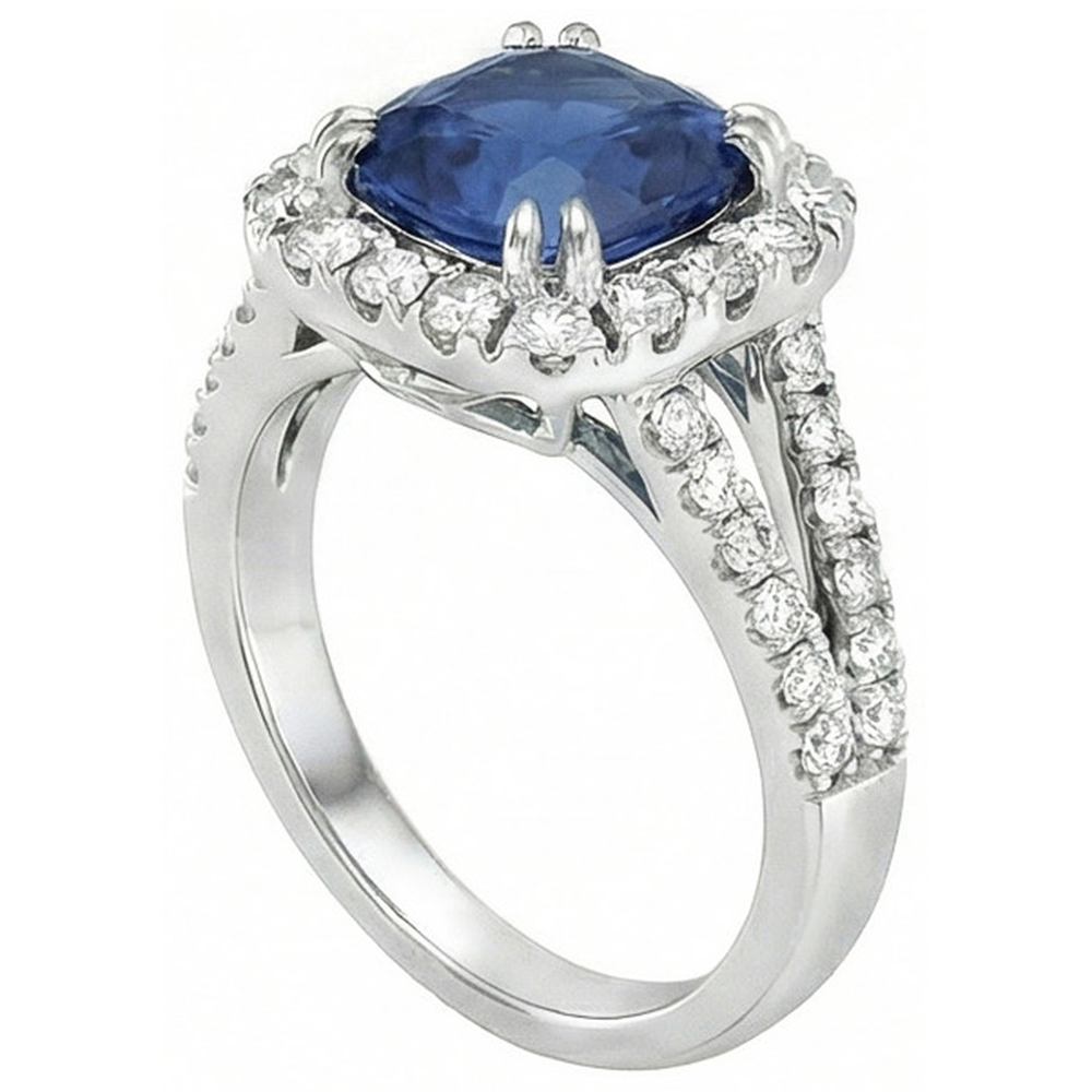 echter round diamant 3Karat ring Detailansicht