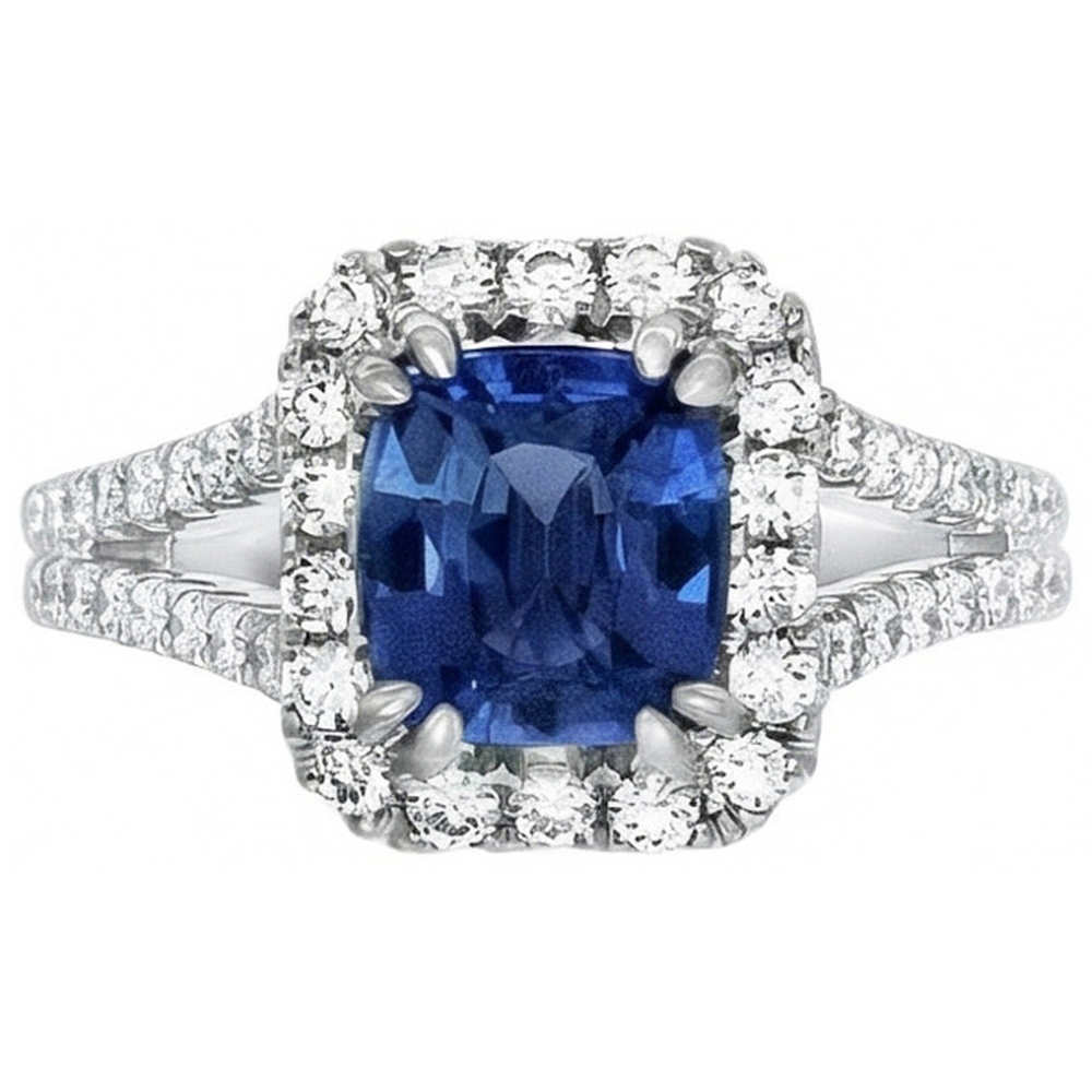 echter round diamant 3Karat ring Seitenansicht
