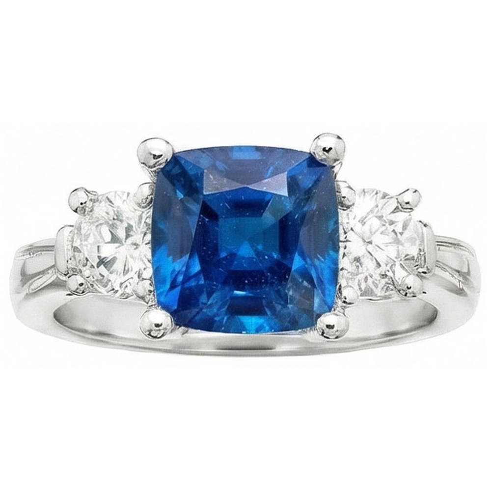 echter round diamant 4.50Karat ring Seitenansicht