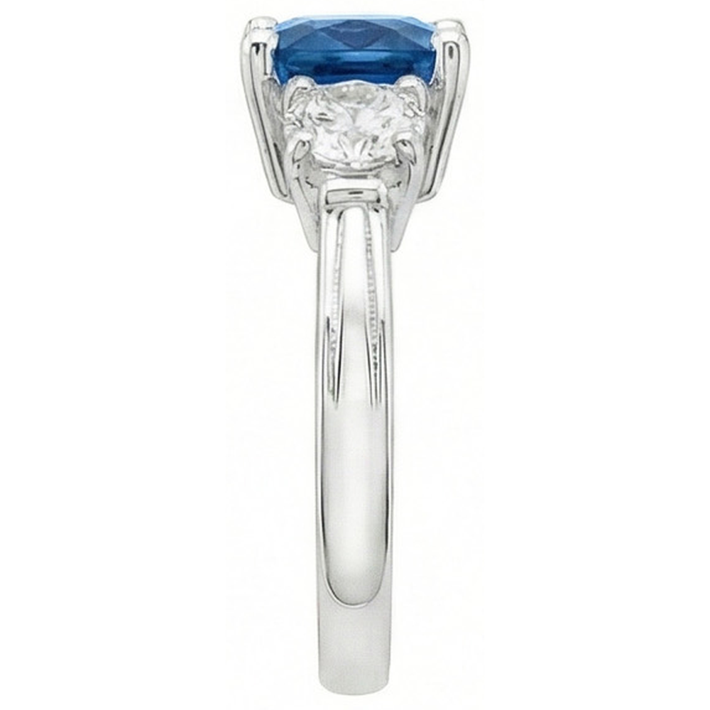 echter round diamant 4.50Karat ring Draufsicht