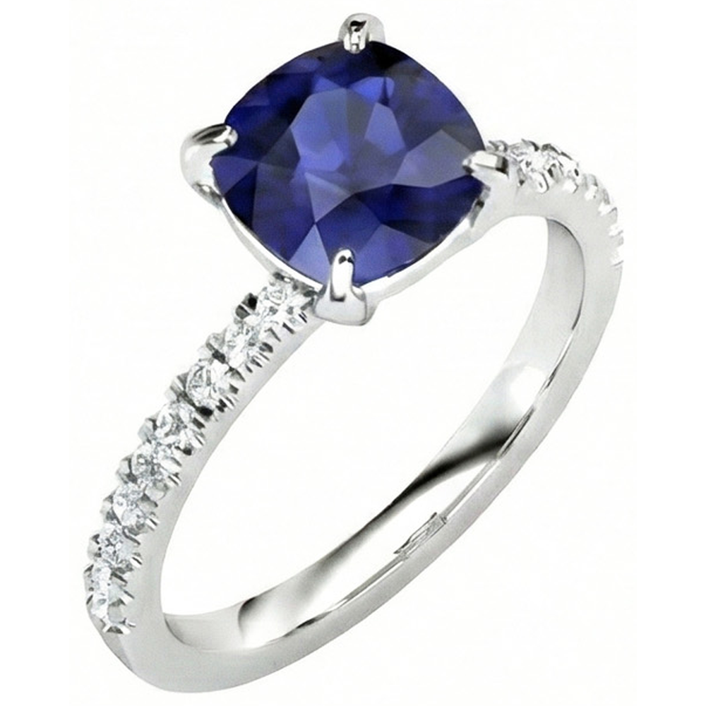 echter round diamant 2.90Karat ring Seitenansicht