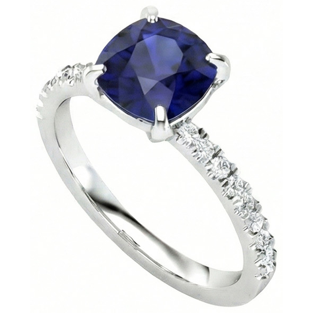 echter round diamant 2.90Karat ring Draufsicht