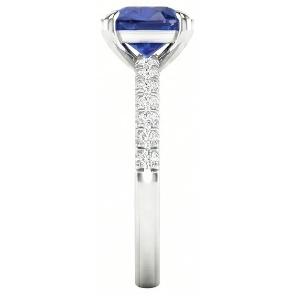 echter round diamant 2.90Karat ring auf Weiß