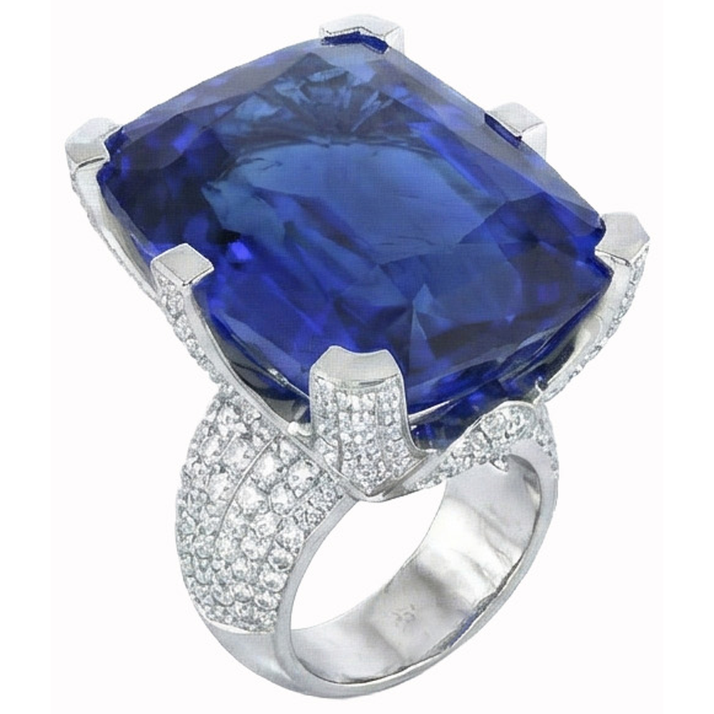 echter round diamant 8.50Karat ring Seitenansicht