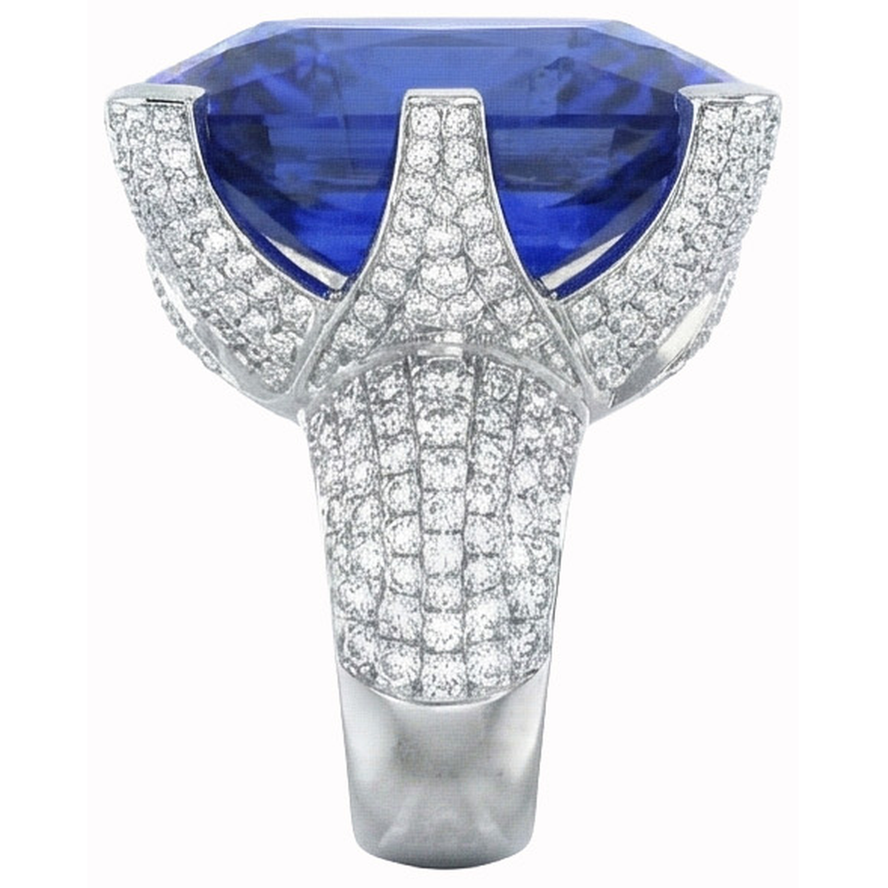 echter round diamant 8.50Karat ring Draufsicht