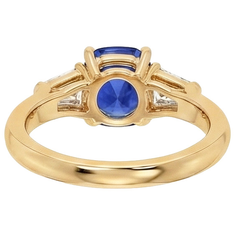 echter baguette diamant 9.50Karat ring Profilansicht