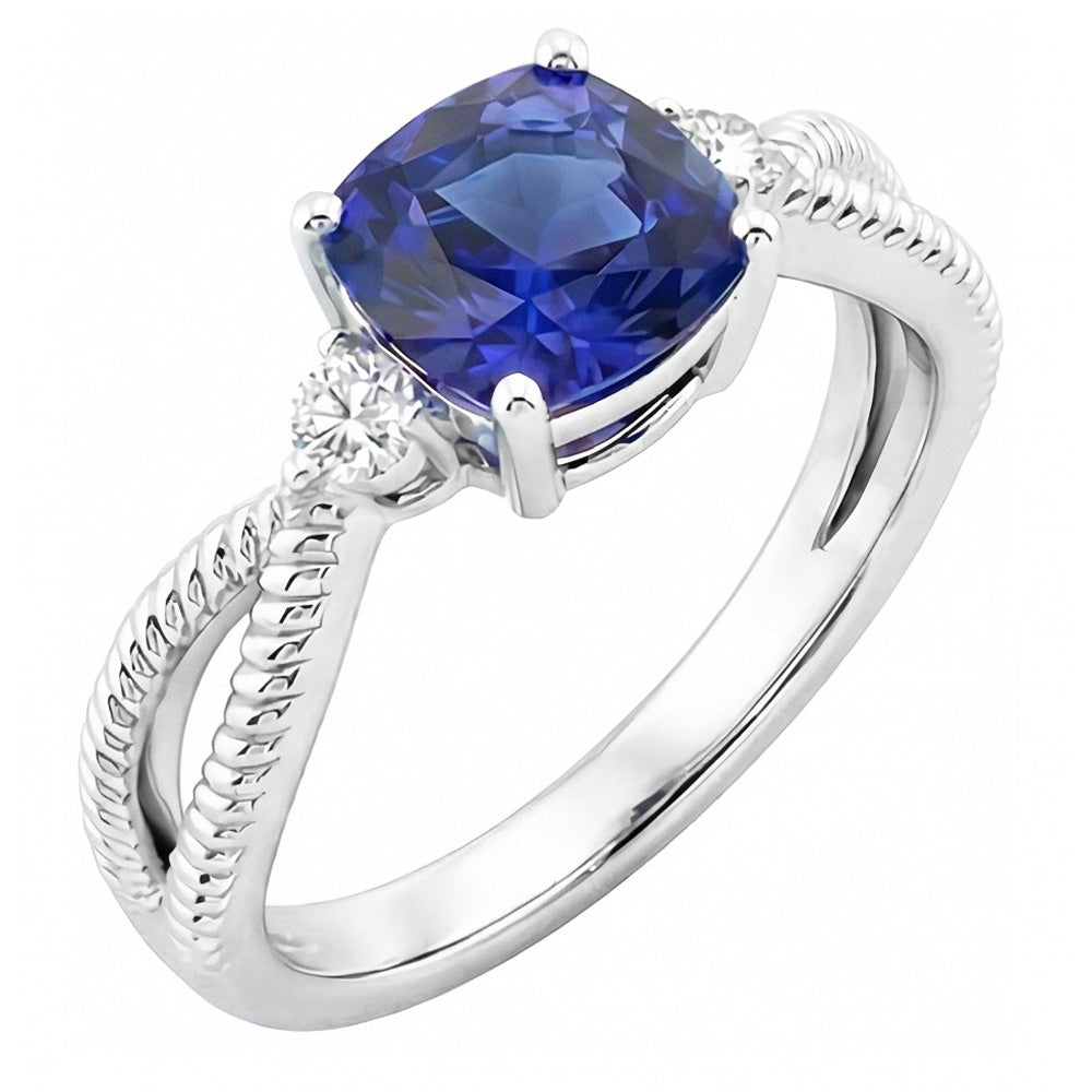 echter oval diamant 2.25Karat ring Vorderansicht