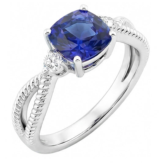 echter oval diamant 2.25Karat ring Vorderansicht