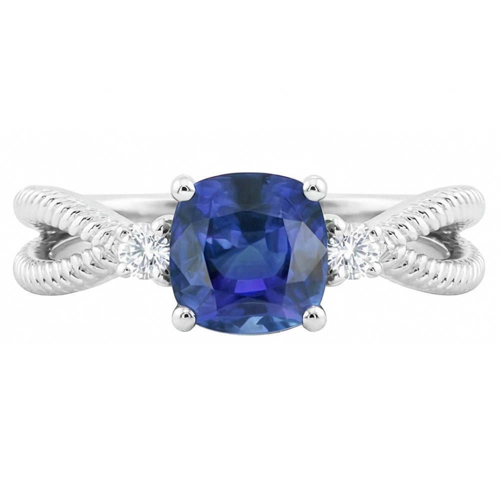 echter oval diamant 2.25Karat ring Seitenansicht
