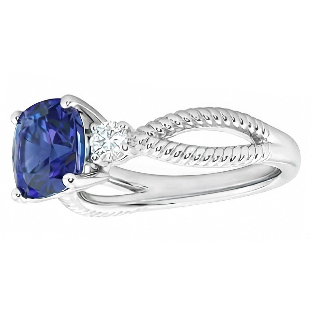 echter oval diamant 2.25Karat ring Draufsicht