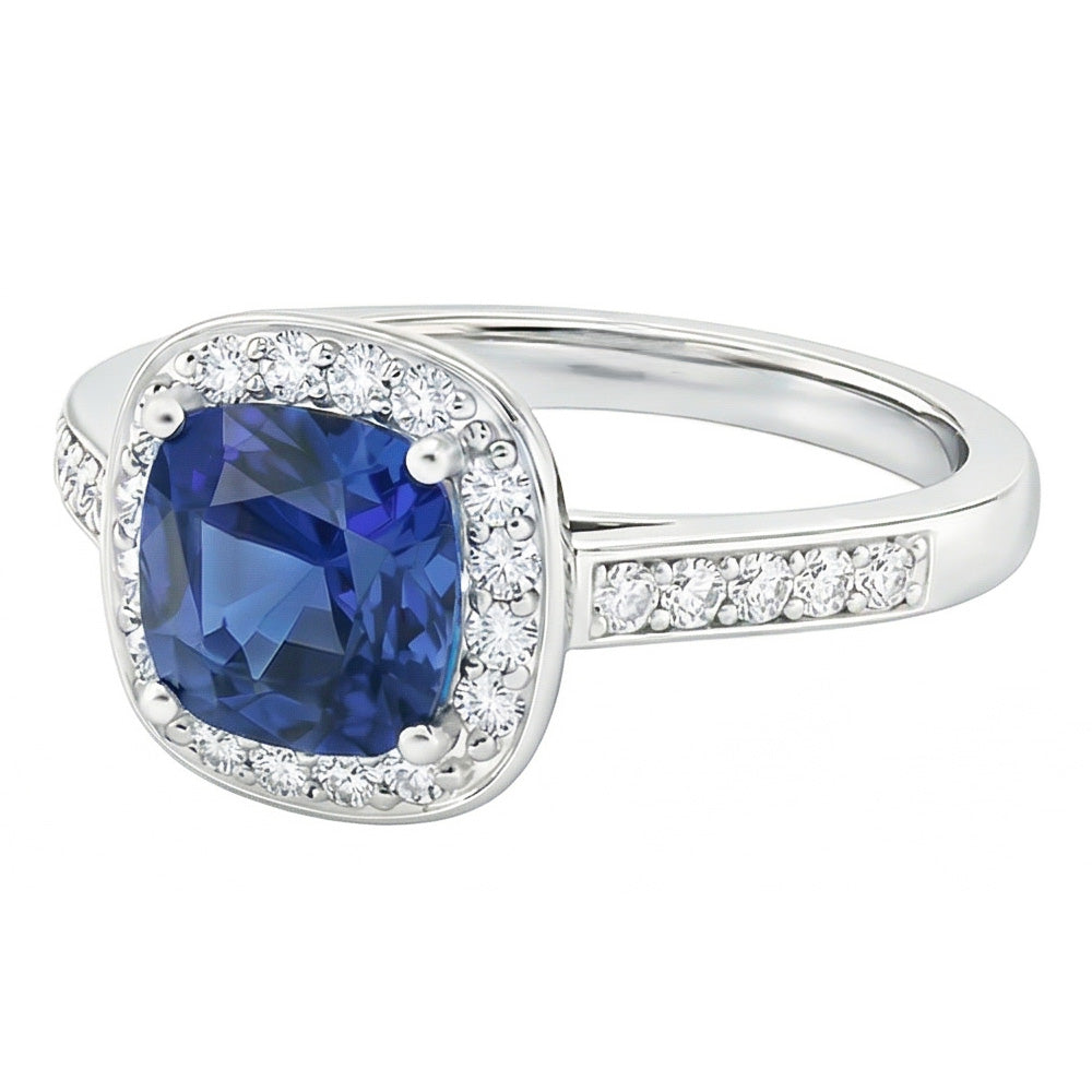 echter round diamant 3.50Karat ring Draufsicht