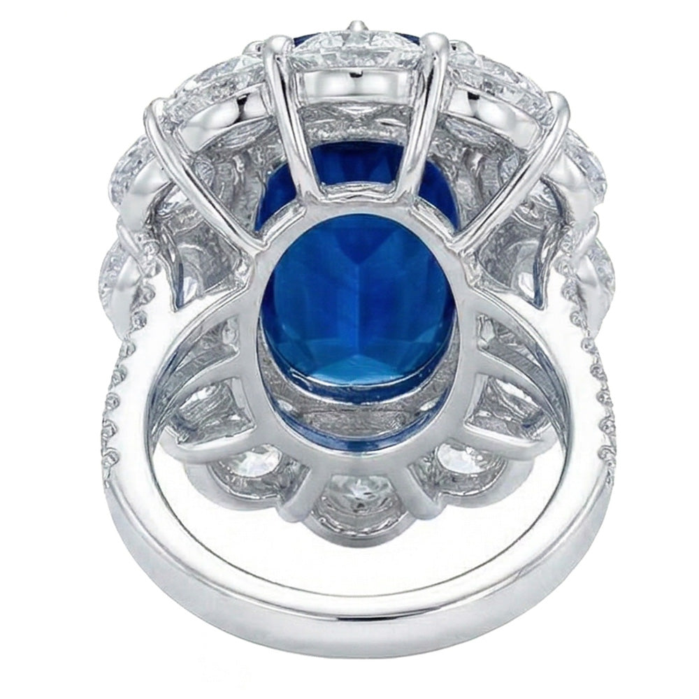 echter round diamant 10.50Karat ring Profilansicht