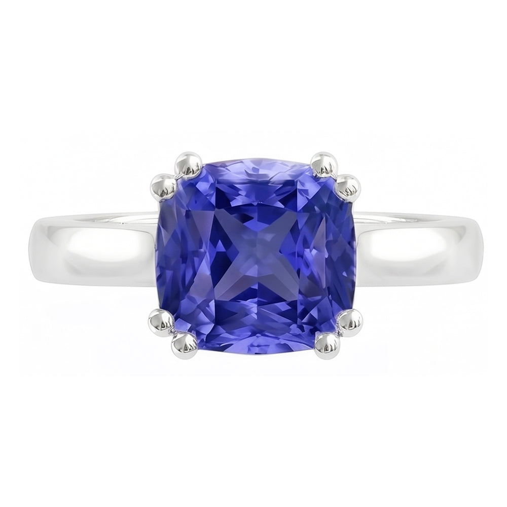 echter cushion diamant 2Karat ring Detailansicht