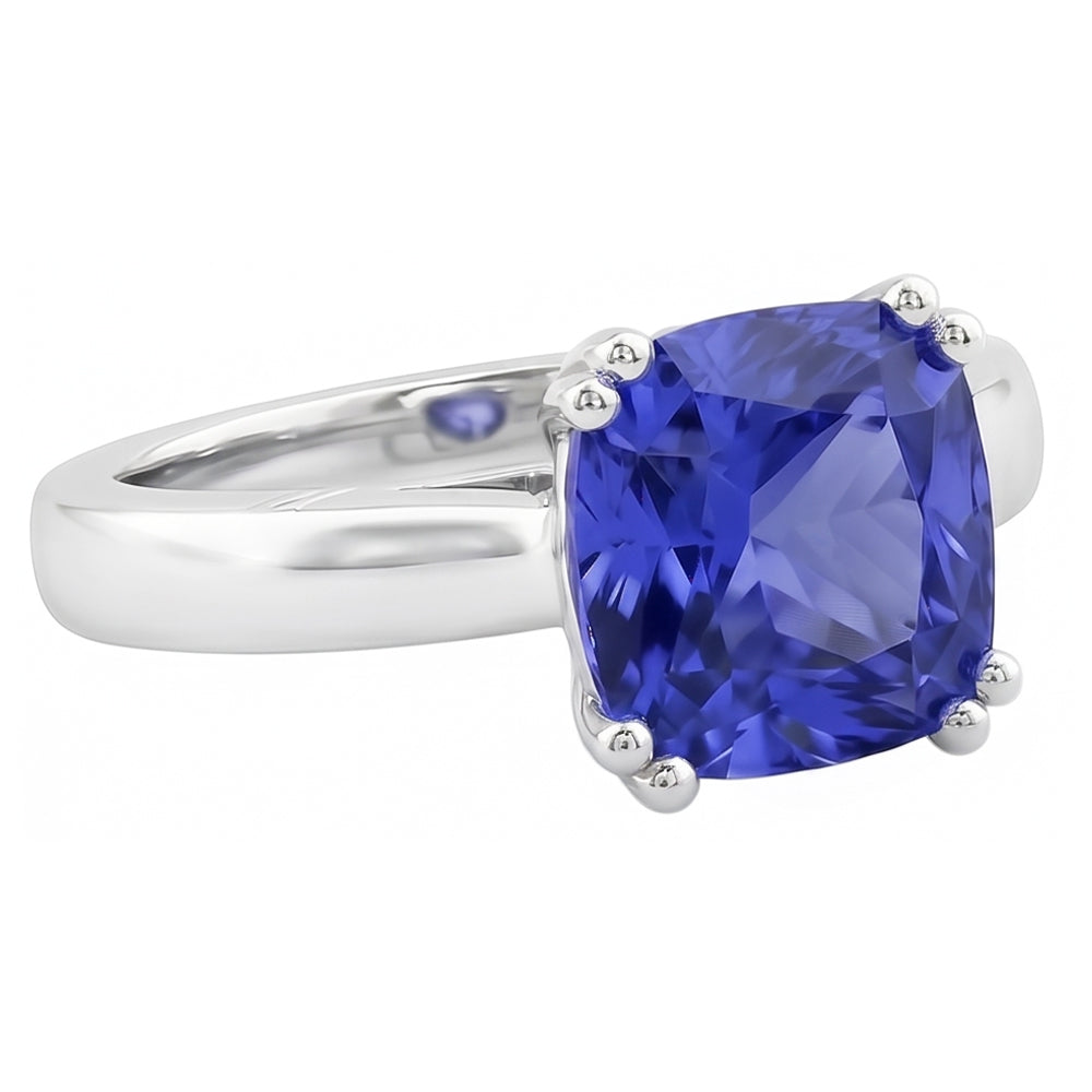 echter cushion diamant 2Karat ring Draufsicht