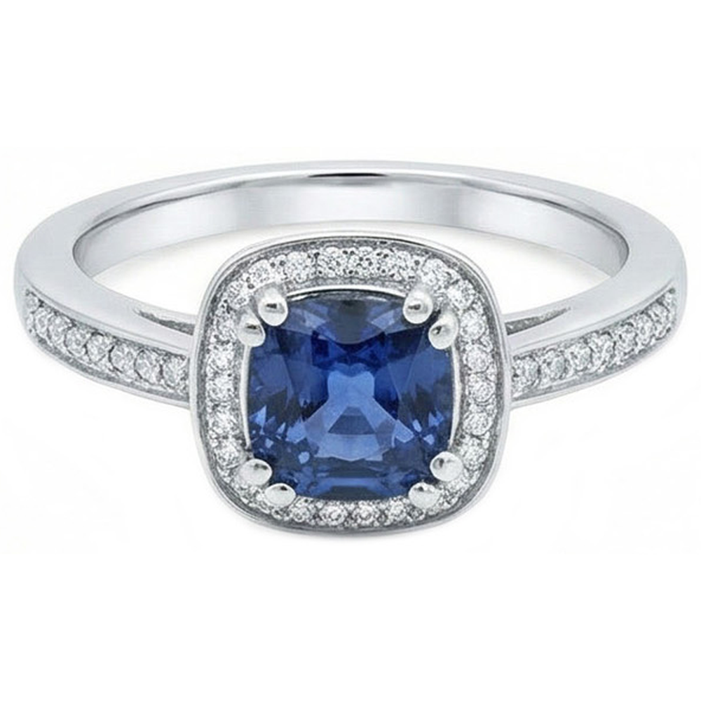 echter round diamant 1.70Karat ring Seitenansicht