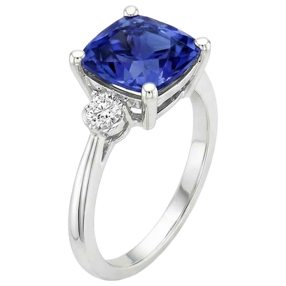 echter round diamant 2.75Karat ring Profilansicht