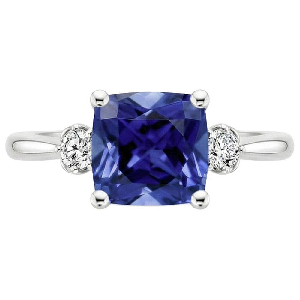 echter round diamant 2.75Karat ring Draufsicht