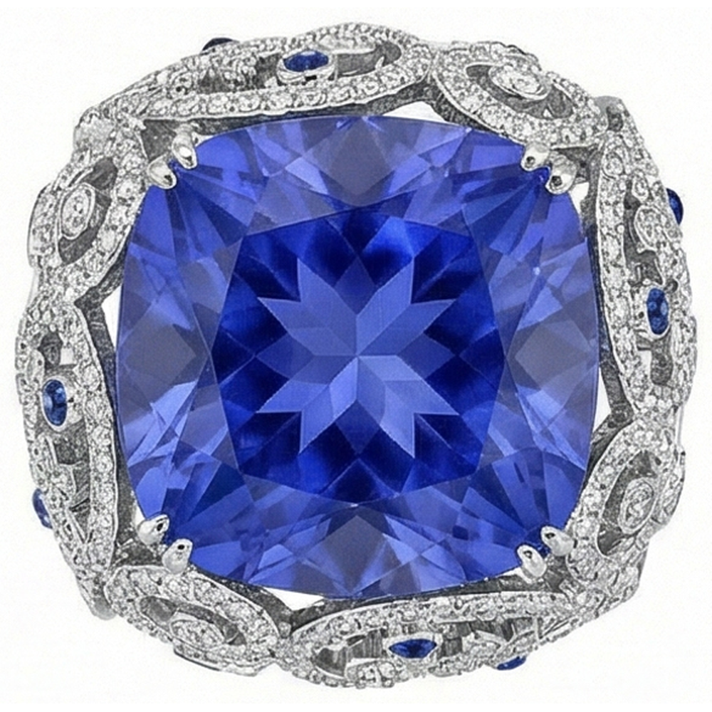 echter round diamant 8.50Karat ring Seitenansicht