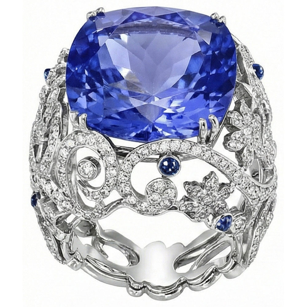 echter round diamant 8.50Karat ring Detailansicht