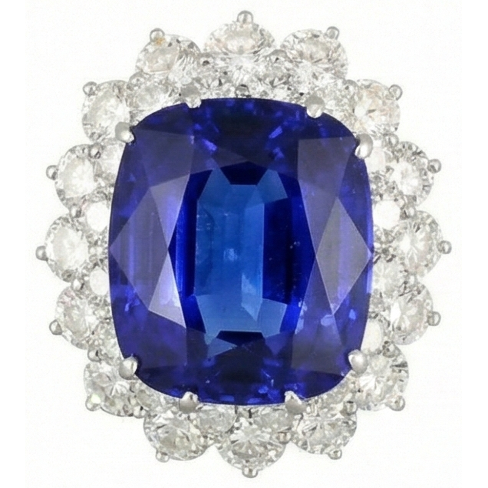 echter round diamant 5Karat ring Seitenansicht