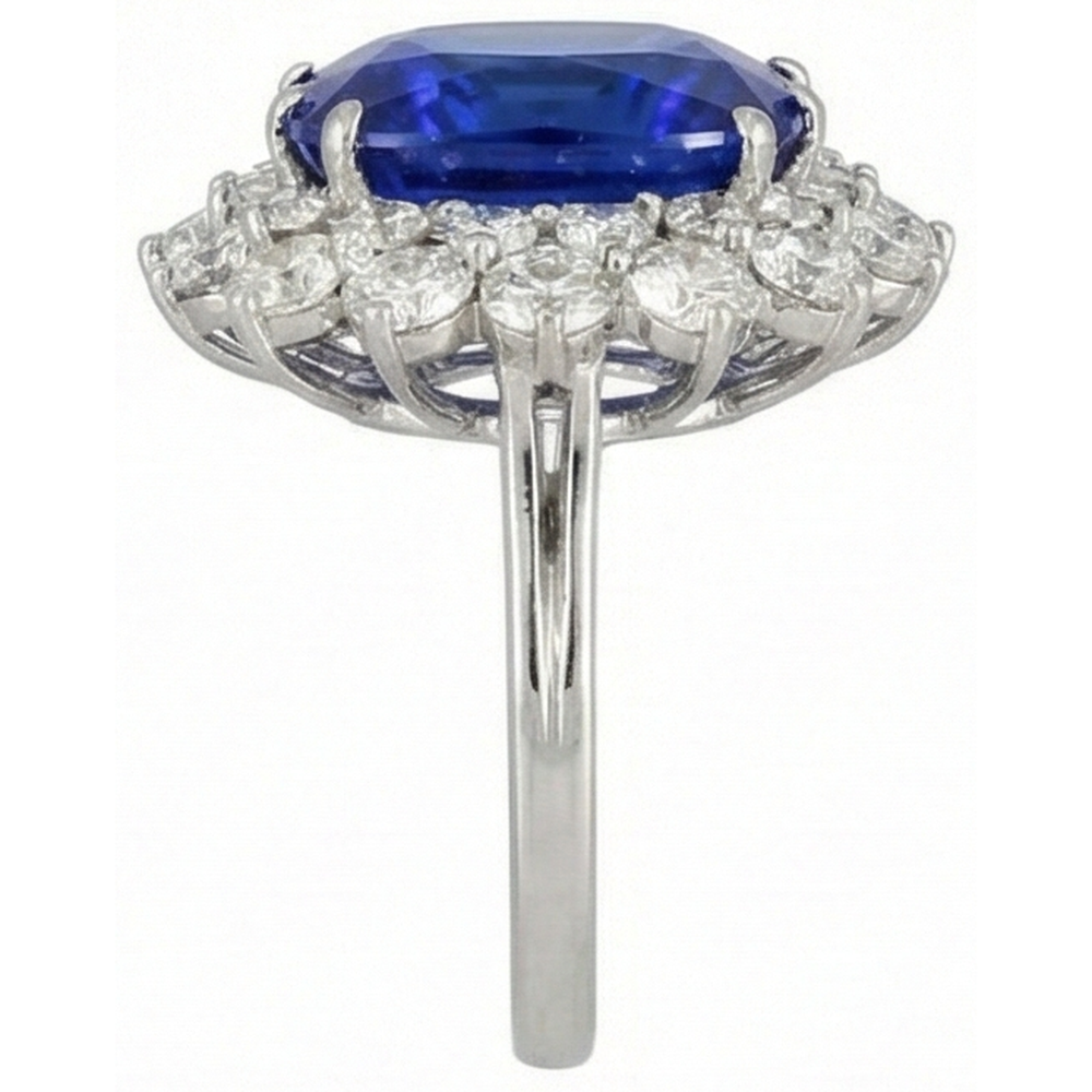 echter round diamant 5Karat ring Profilansicht