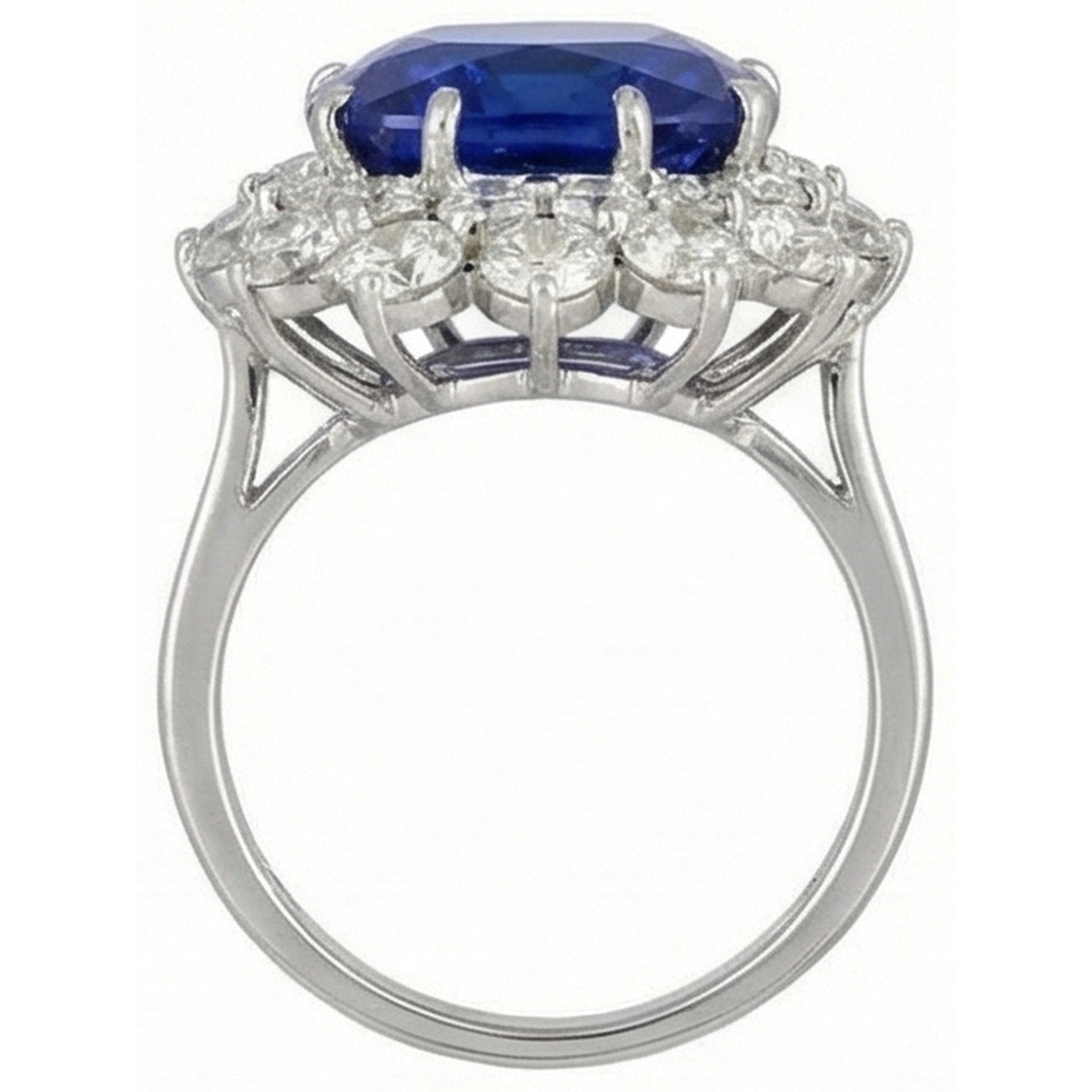 echter round diamant 5Karat ring auf Weiß