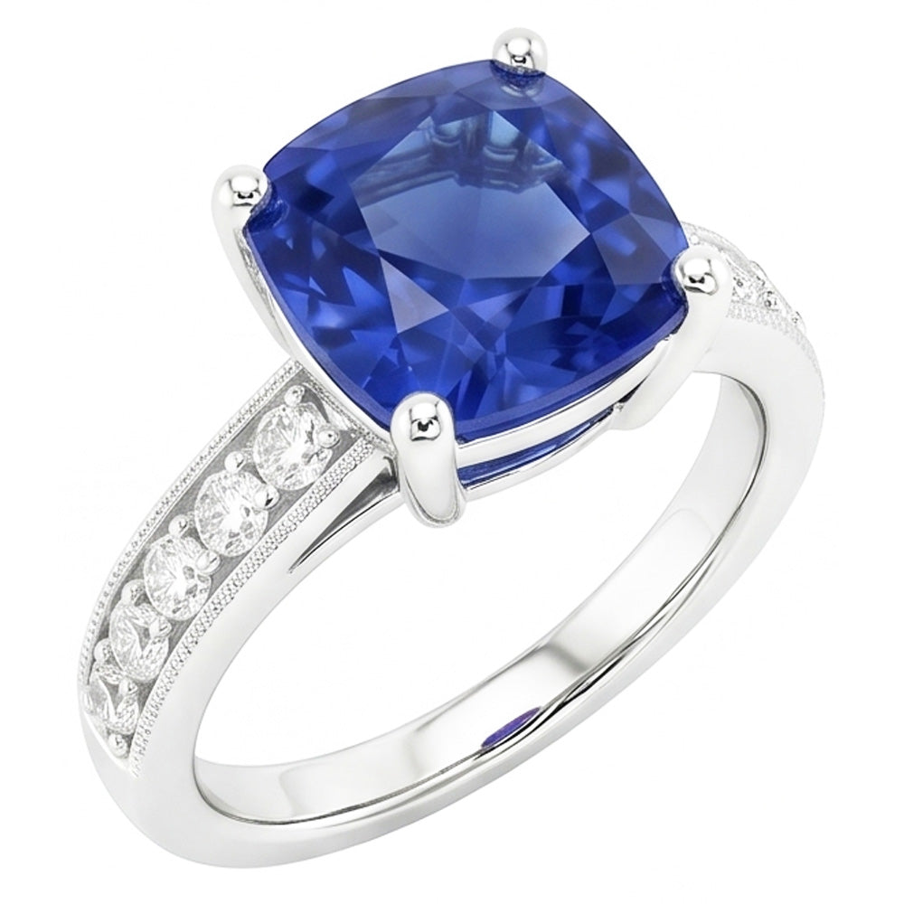 echter round diamant 3.30Karat ring Vorderansicht