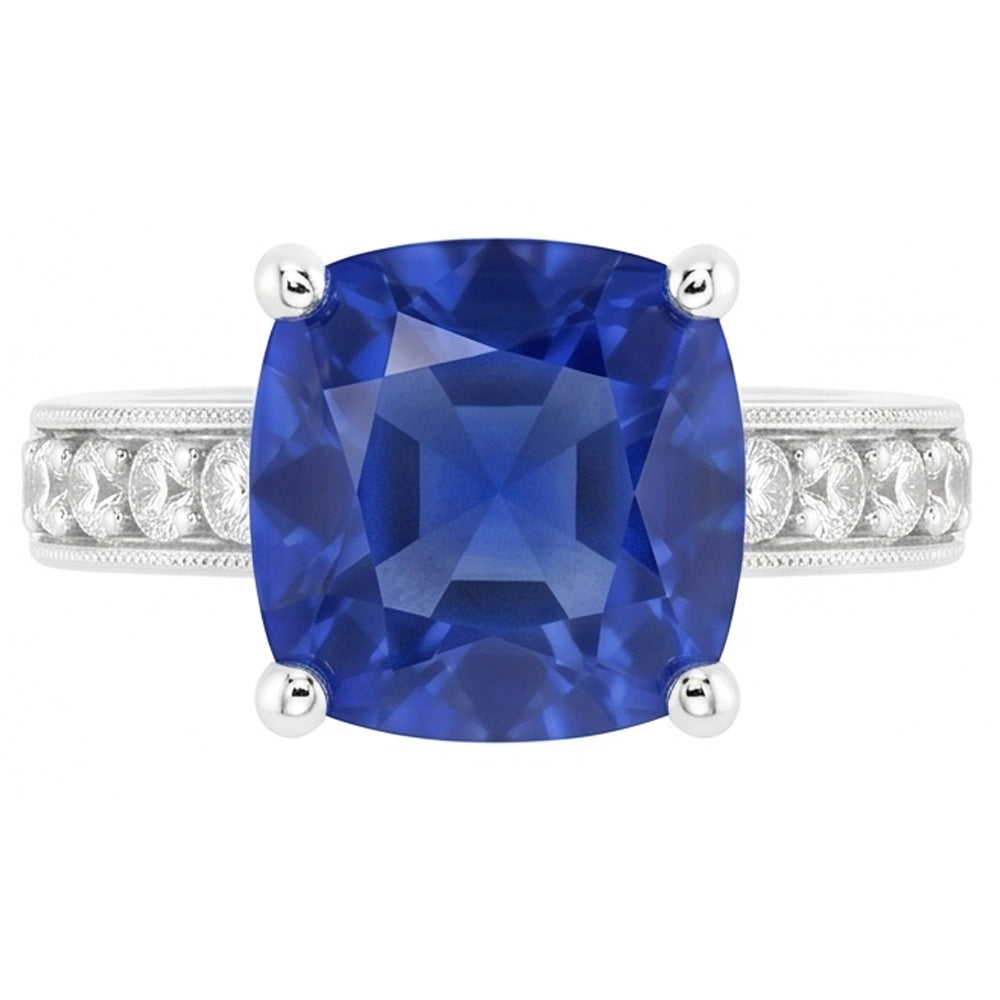echter round diamant 3.30Karat ring Draufsicht