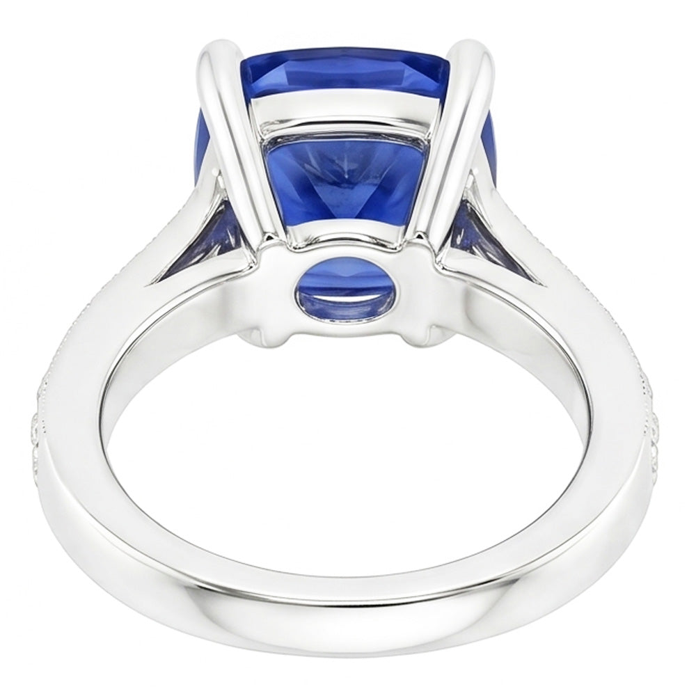echter round diamant 3.30Karat ring Profilansicht