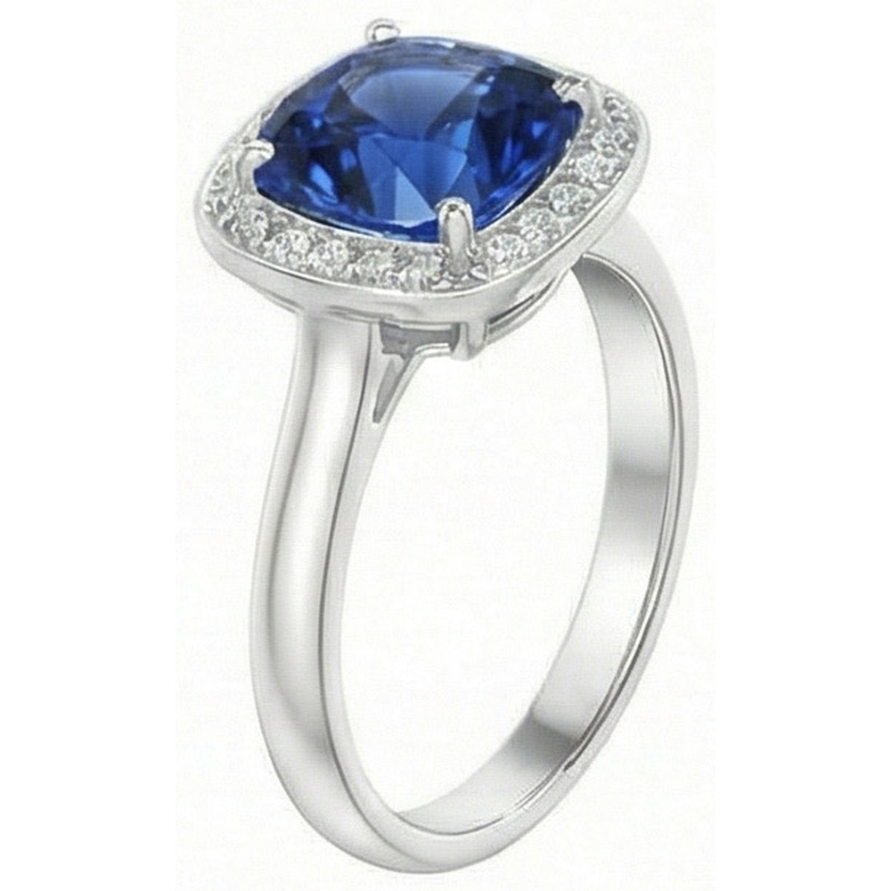 echter round diamant 3Karat ring auf Weiß