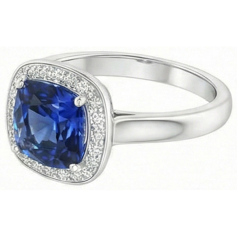 echter round diamant 3Karat ring Draufsicht