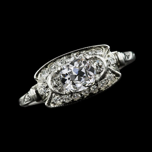 Kissen Alter Bergmann Natürliche Diamant Fancy Ring 3,75 Karat Gold Damenschmuck