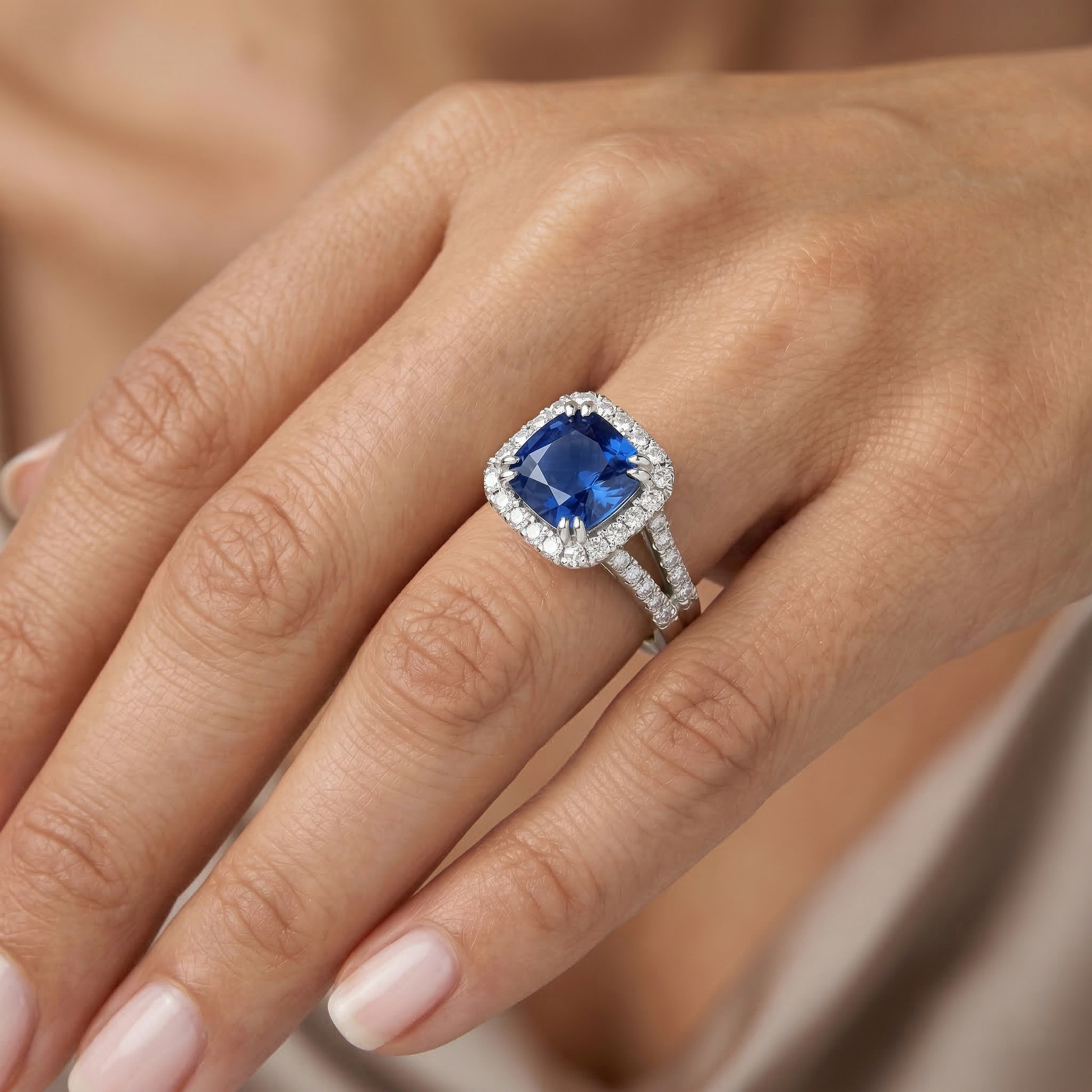 echter round diamant 3Karat ring mit Diamantbesatz