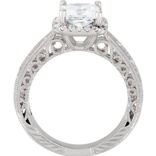 echter round diamant 1.50Karat ring Vorderansicht