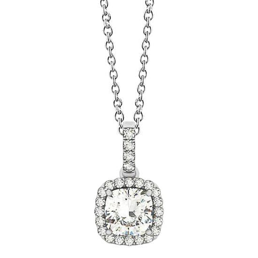 echter round diamant 1.35Karat anhänger Vorderansicht
