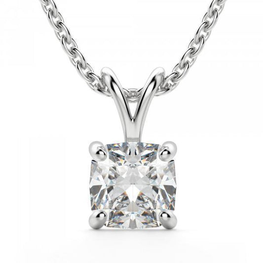 echter cushion diamant 2.75Karat anhänger Vorderansicht