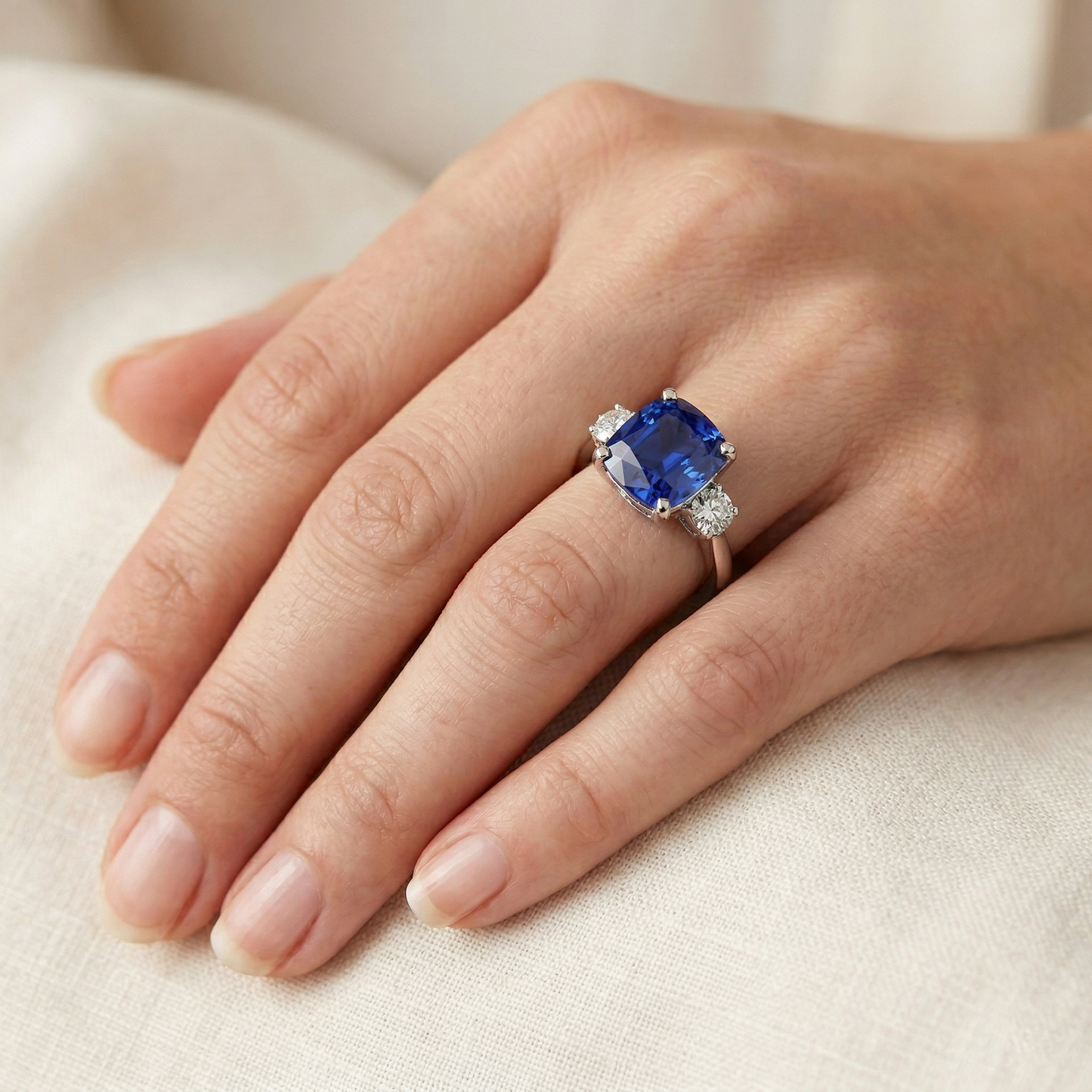 echter round diamant 2.75Karat ring mit Diamantbesatz