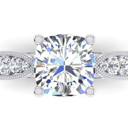 Kissen Verlobungsring Weißgold Damen Schmuck Echter Diamant