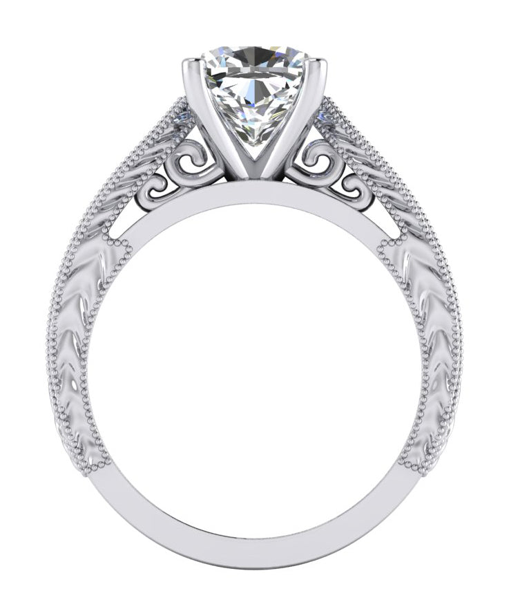 Kissen Verlobungsring Weißgold Damen Schmuck Echter Diamant