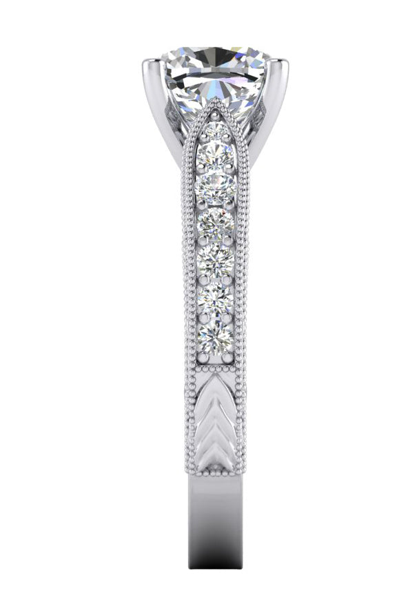 Kissen Verlobungsring Weißgold Damen Schmuck Echter Diamant