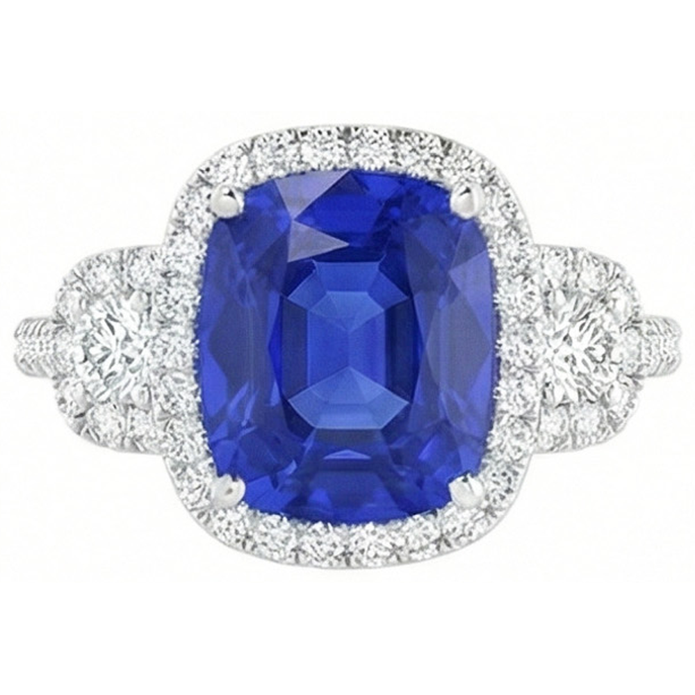echter round diamant 5Karat ring Seitenansicht