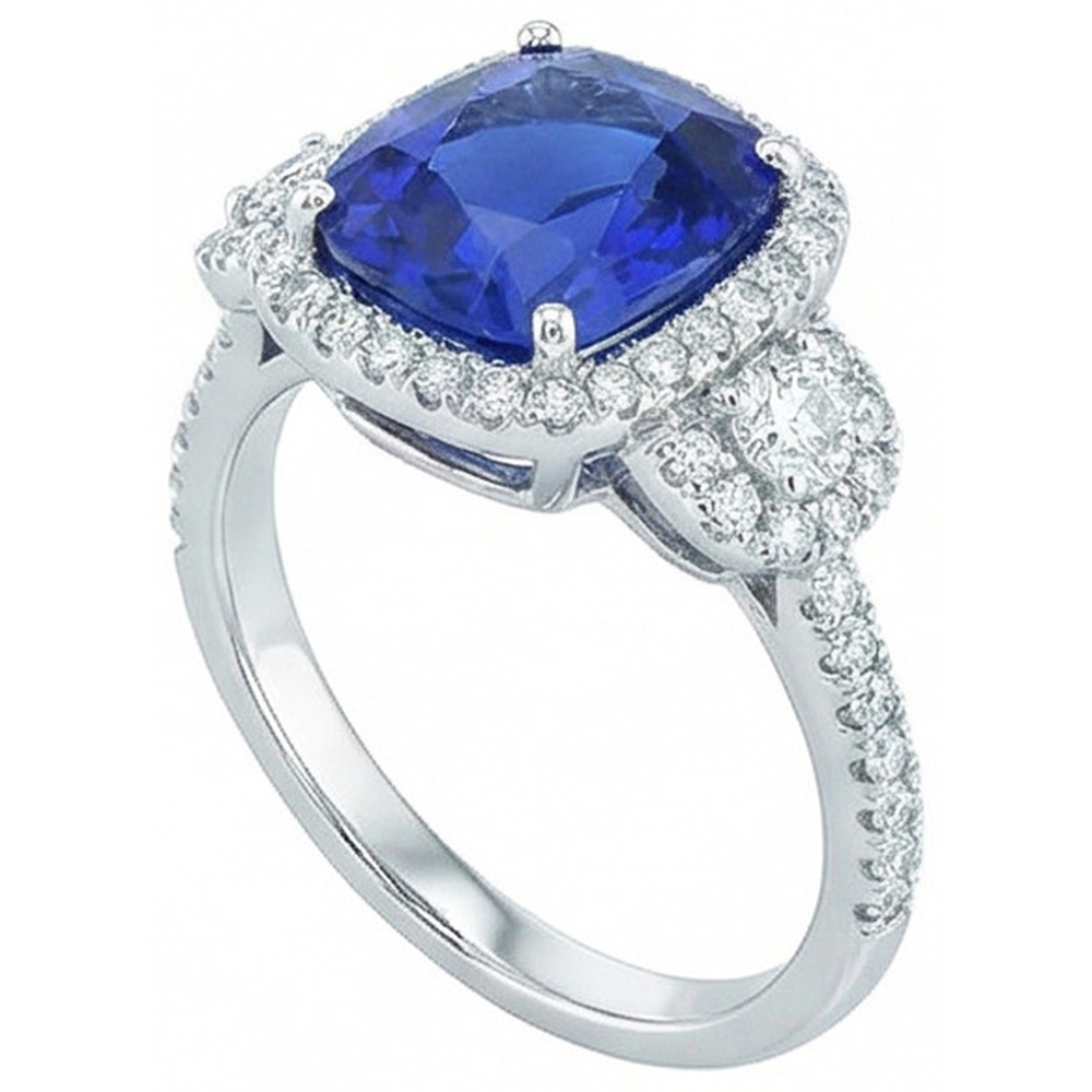 echter round diamant 5Karat ring Vorderansicht