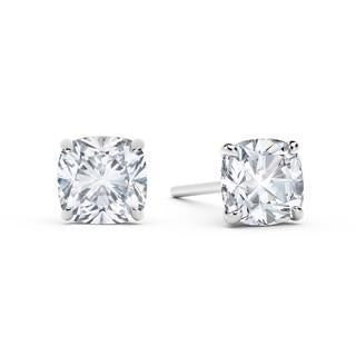 Kissenschliff Natur 2,50 Karat Echt Diamanten Ohrstecker Wg 14K