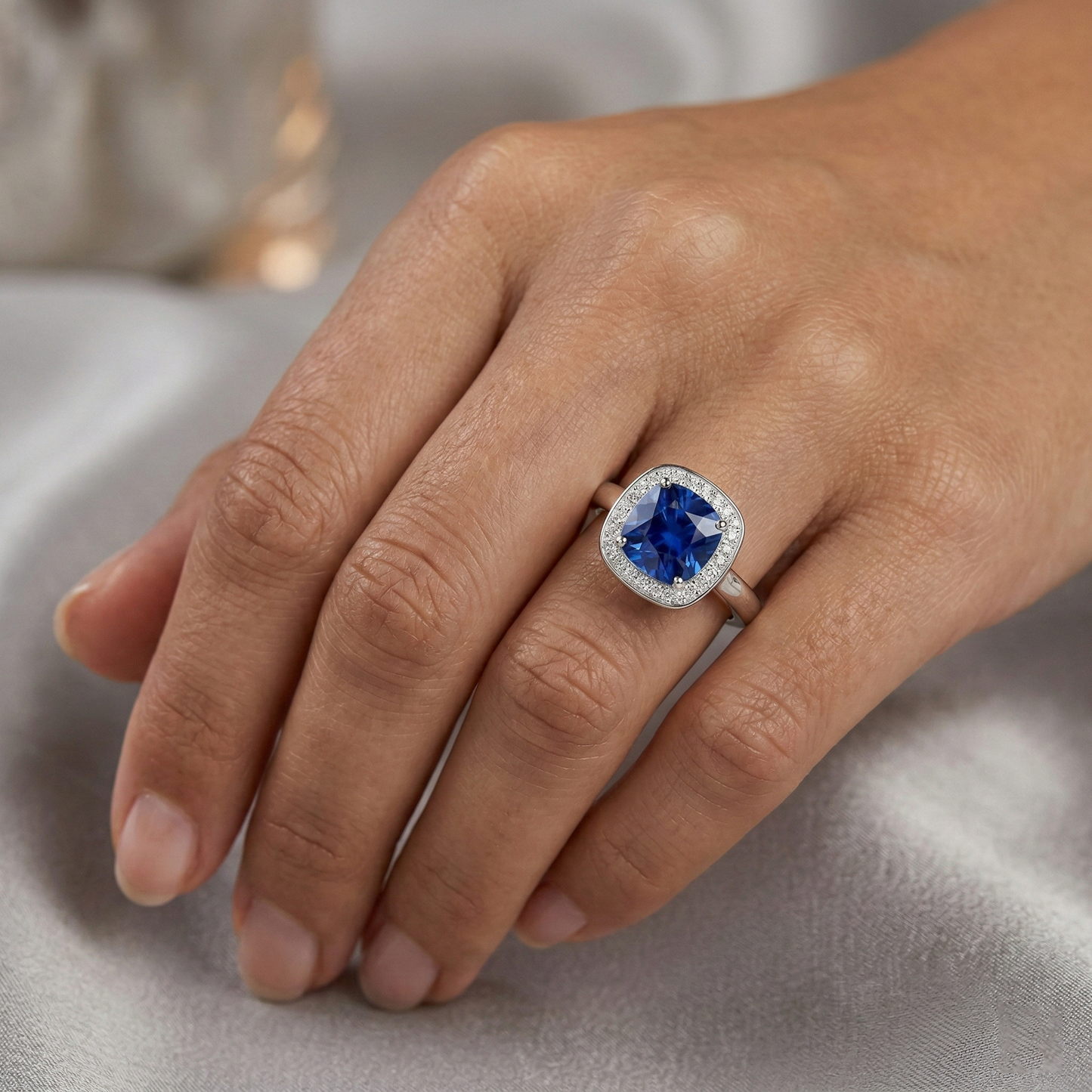 echter round diamant 3Karat ring mit Diamantbesatz