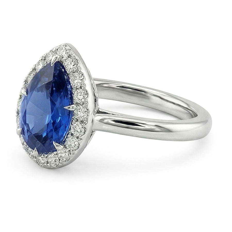 echter round diamant 6.75Karat ring Seitenansicht
