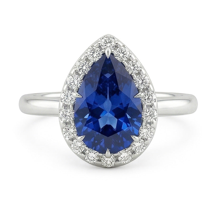 echter round diamant 6.75Karat ring Detailansicht